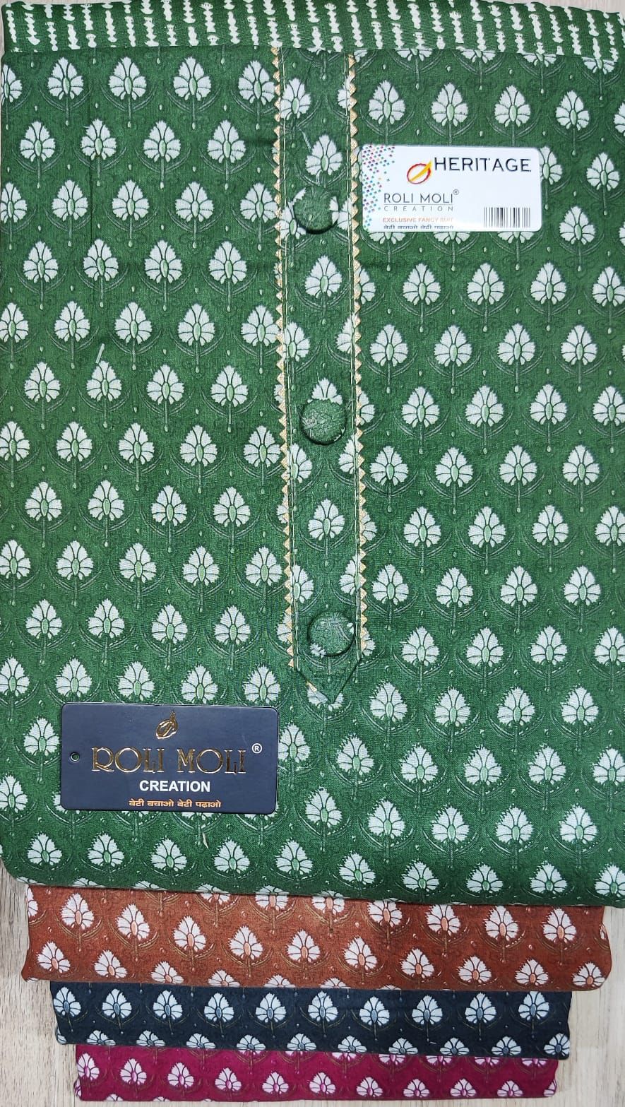 Roli Moli Heritage 07 Regular Wear Fancy Printed Cotton Dress Material Collection